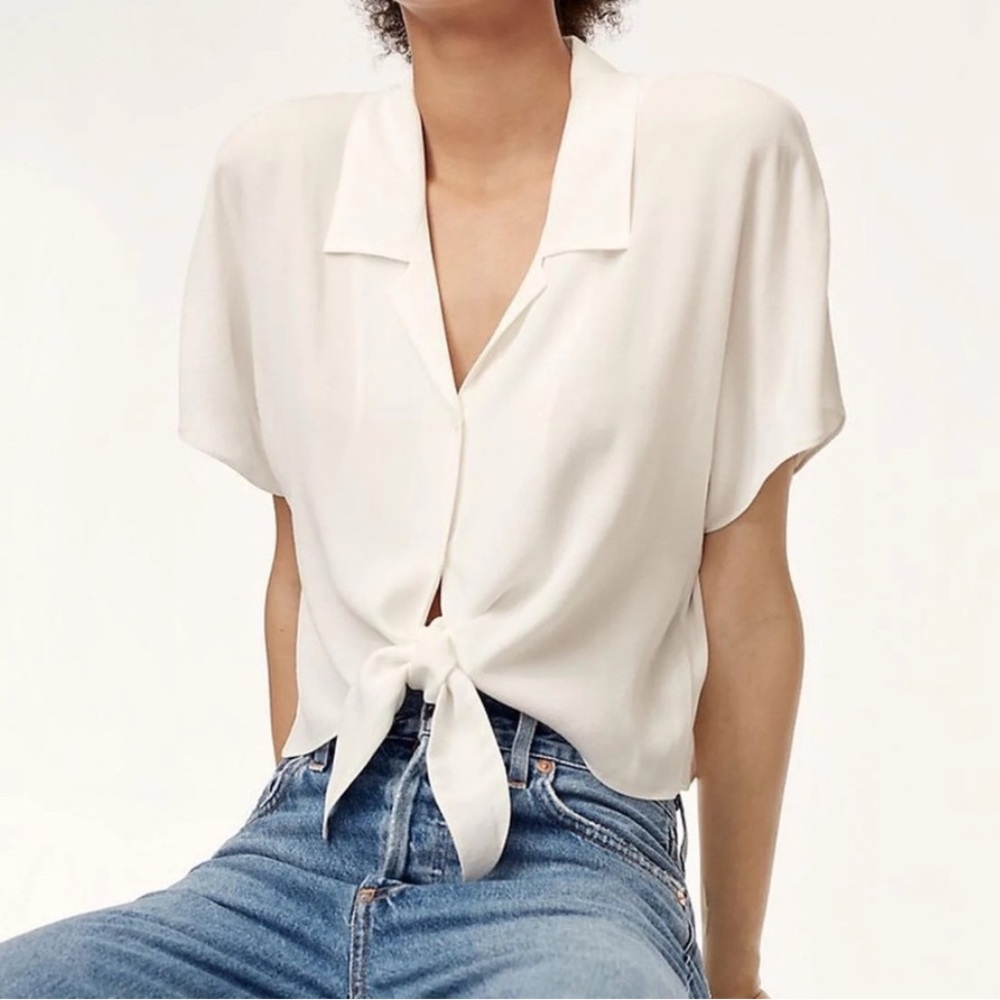 Wilfred Free Tie-Front Blouse 🤍